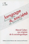 Langage et société, n° 128/juin 2009